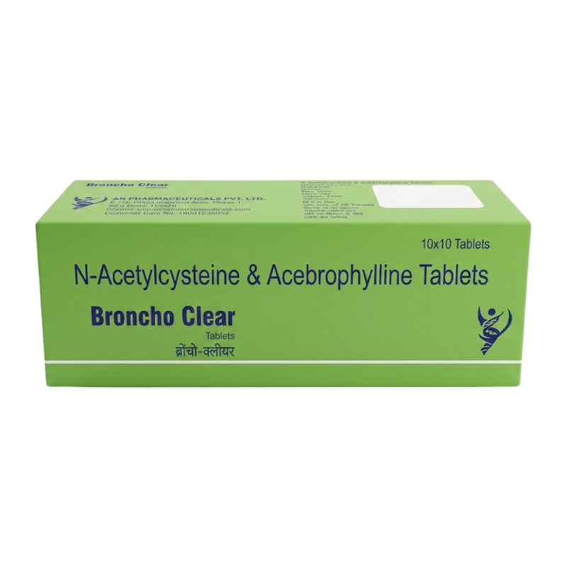 Broncho -Clear — N-ACETYLCYSTEINE BP 600 MG,ACEBROPHYLLINE 100 MG